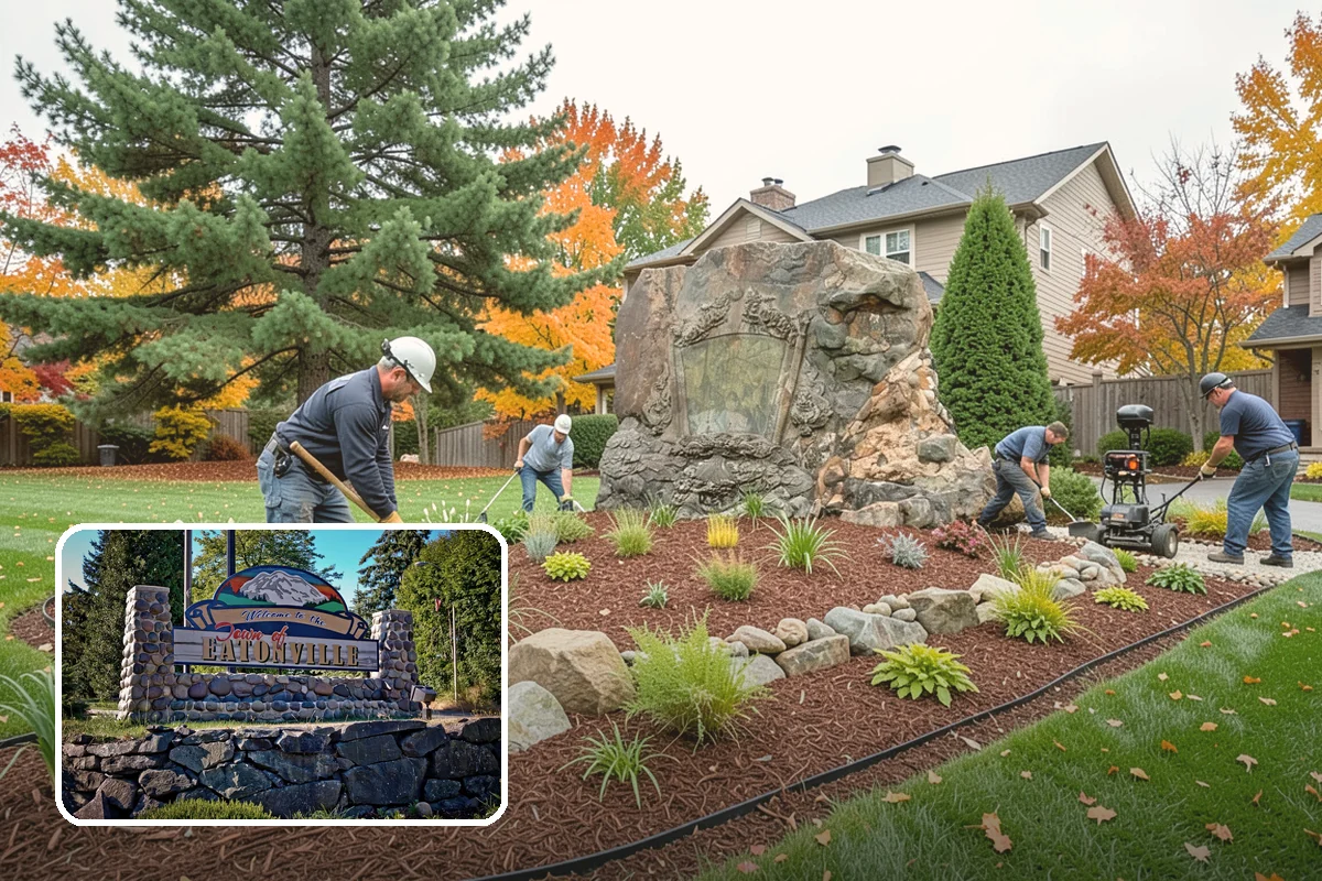 Landscape Renovation in Eatonville, Pierce County, WA - Fresh, cohesive design that respects mature plantings