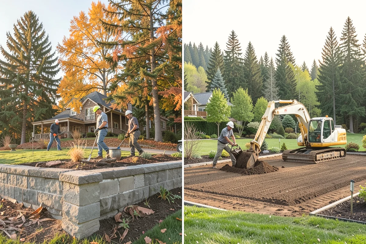Landscape Renovation in Edgewood, Pierce County, WA - Walk the property and assess existing plantings and grade