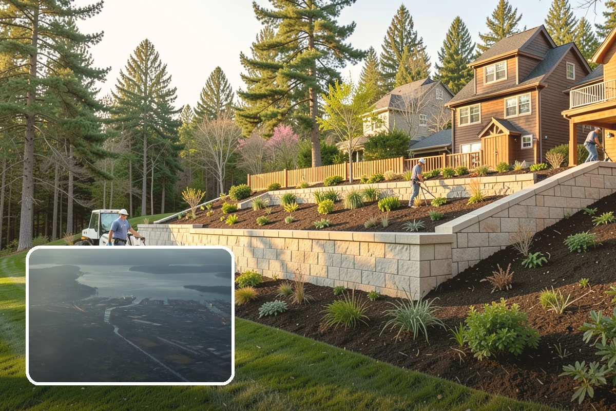 Landscape Renovation in Fife, Pierce County, WA - Fresh, cohesive design that respects mature plantings