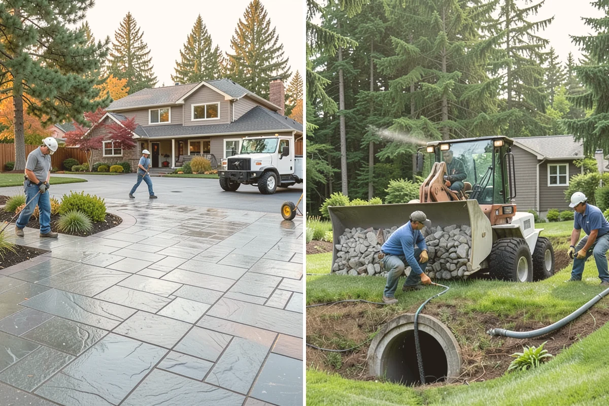 Landscape Renovation in Fife, Pierce County, WA - Walk the property and assess existing plantings and grade