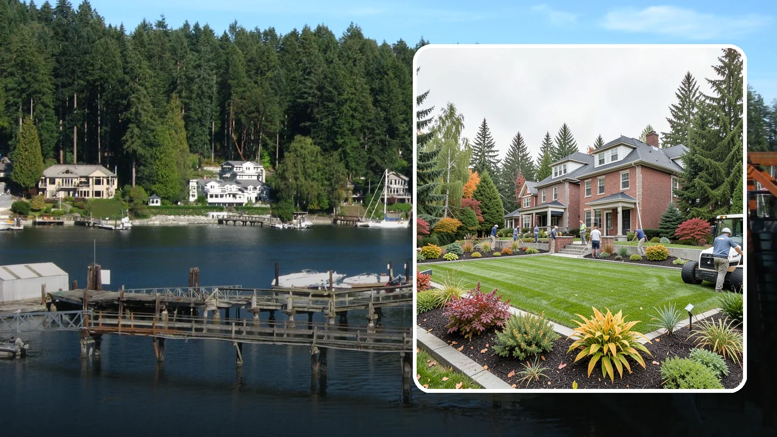 Landscape Renovation in Gig Harbor, Pierce County, WA - We reimagine and rebuild tired, overgrown yards into cohesive landscapes suited to the Pacific Northwest.
