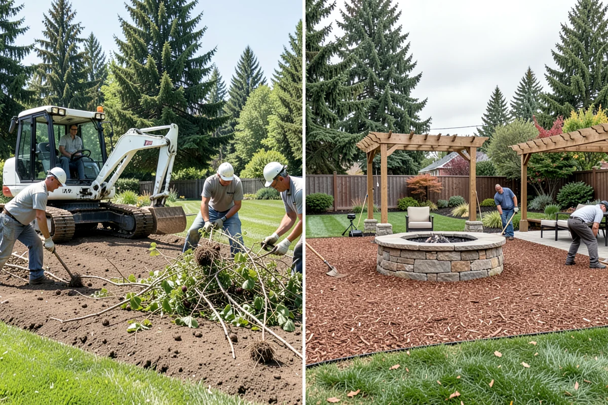 Landscape Renovation in Kenmore, King County, WA - Walk the property and assess existing plantings and grade