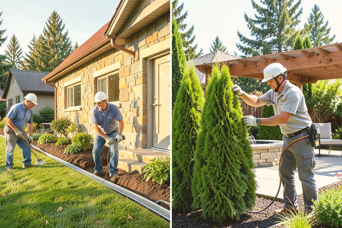 Landscape Renovation in Kent, King County, WA - Walk the property and assess existing plantings and grade