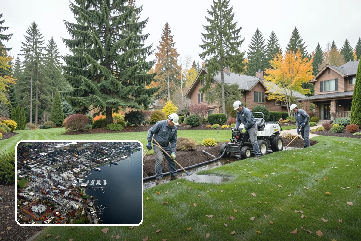 Landscape Renovation in Kirkland, King County, WA - Fresh, cohesive design that respects mature plantings