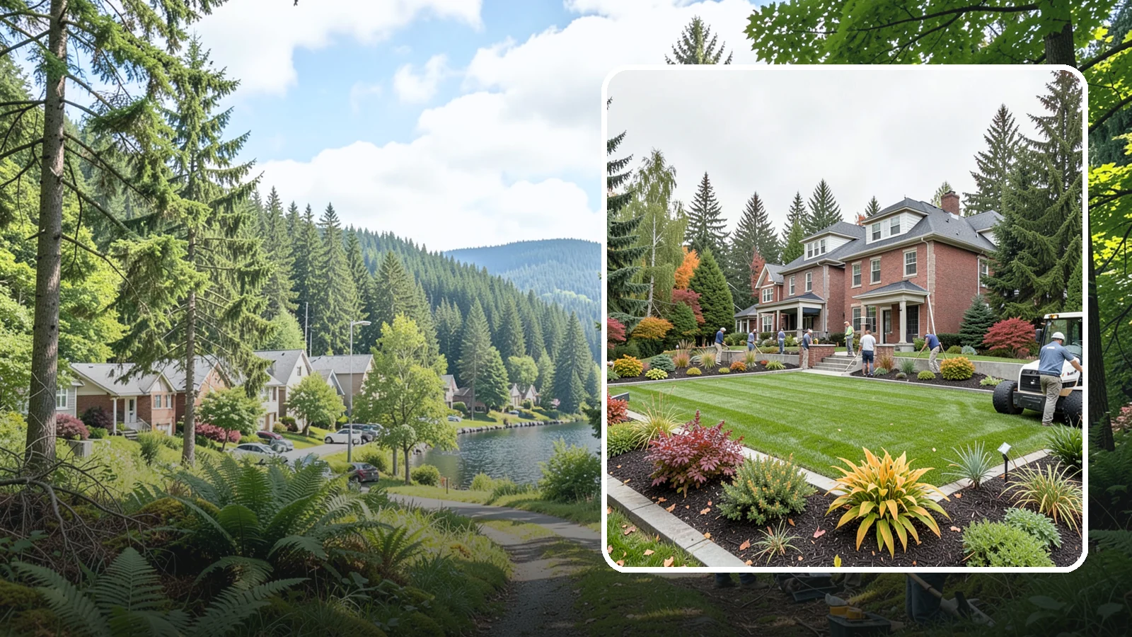 Landscape Renovation in Lake Forest Park, King County, WA - We reimagine and rebuild tired, overgrown yards into cohesive landscapes suited to the Pacific Northwest.