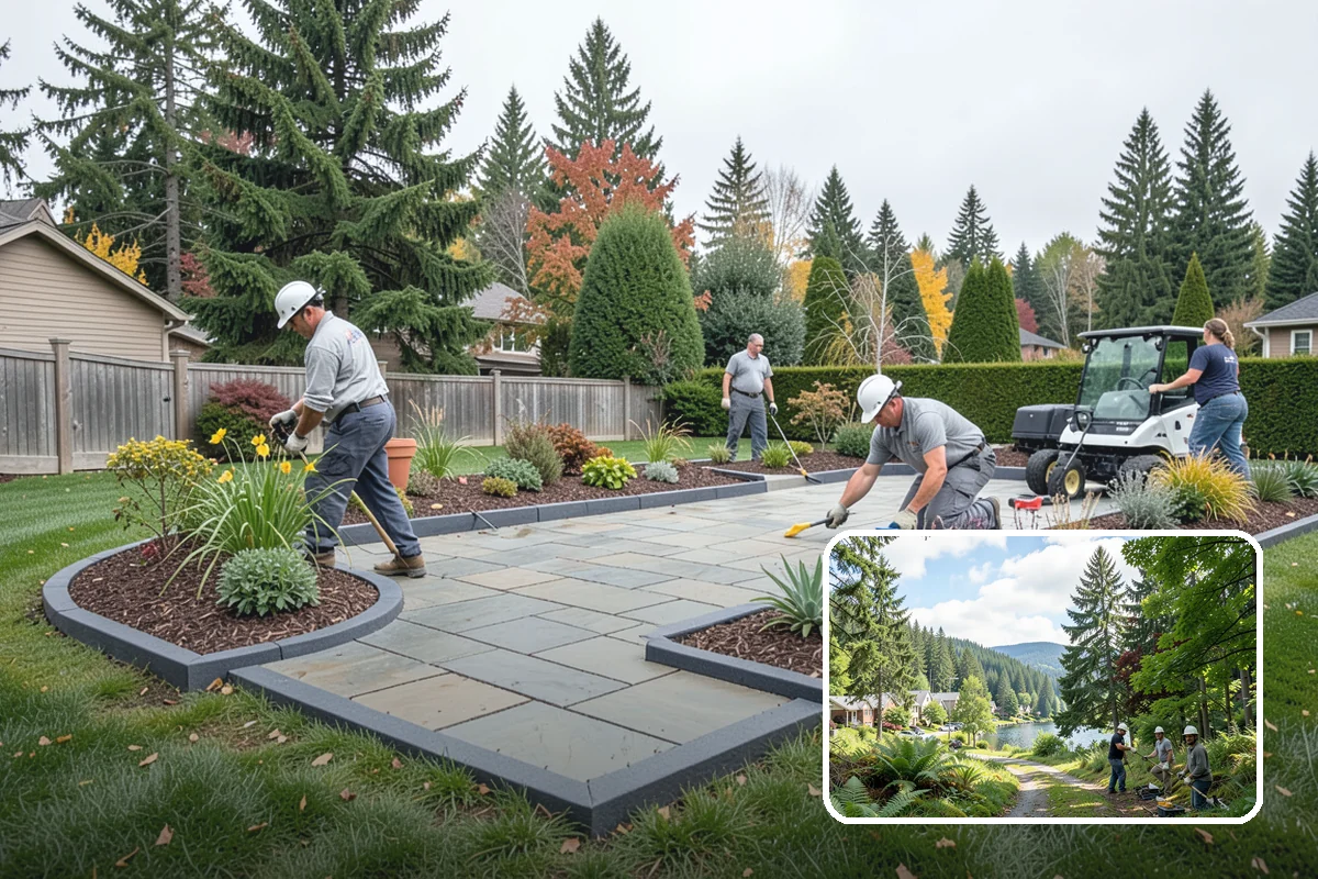 Landscape Renovation in Lake Forest Park, King County, WA - Fresh, cohesive design that respects mature plantings