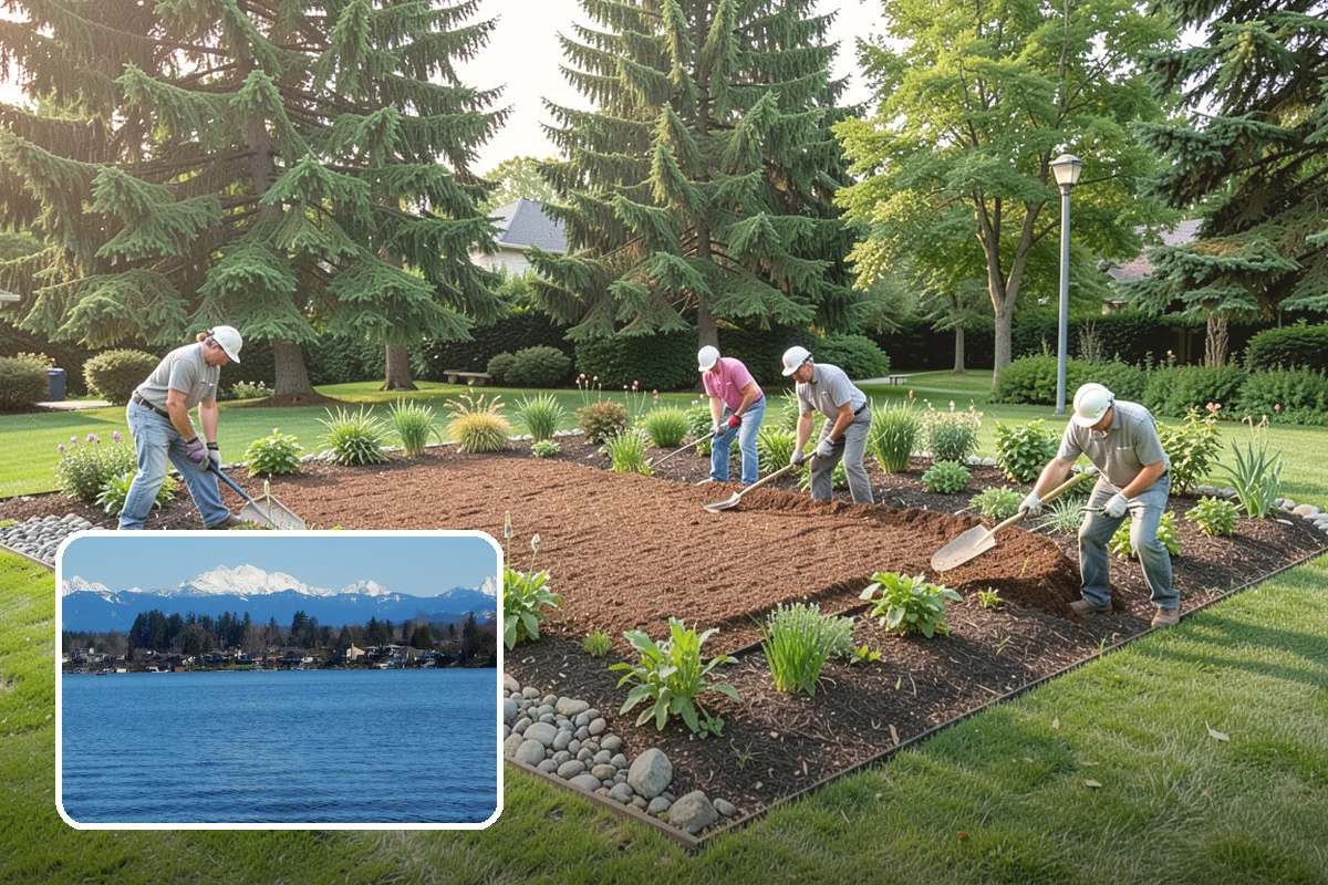 Landscape Renovation in Lake Stevens, Snohomish County, WA - Fresh, cohesive design that respects mature plantings