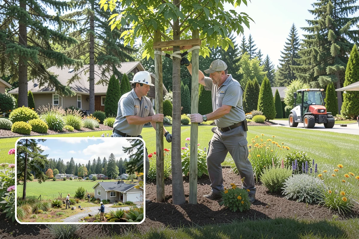 Landscape Renovation in Lyman, Skagit County, WA - Fresh, cohesive design that respects mature plantings