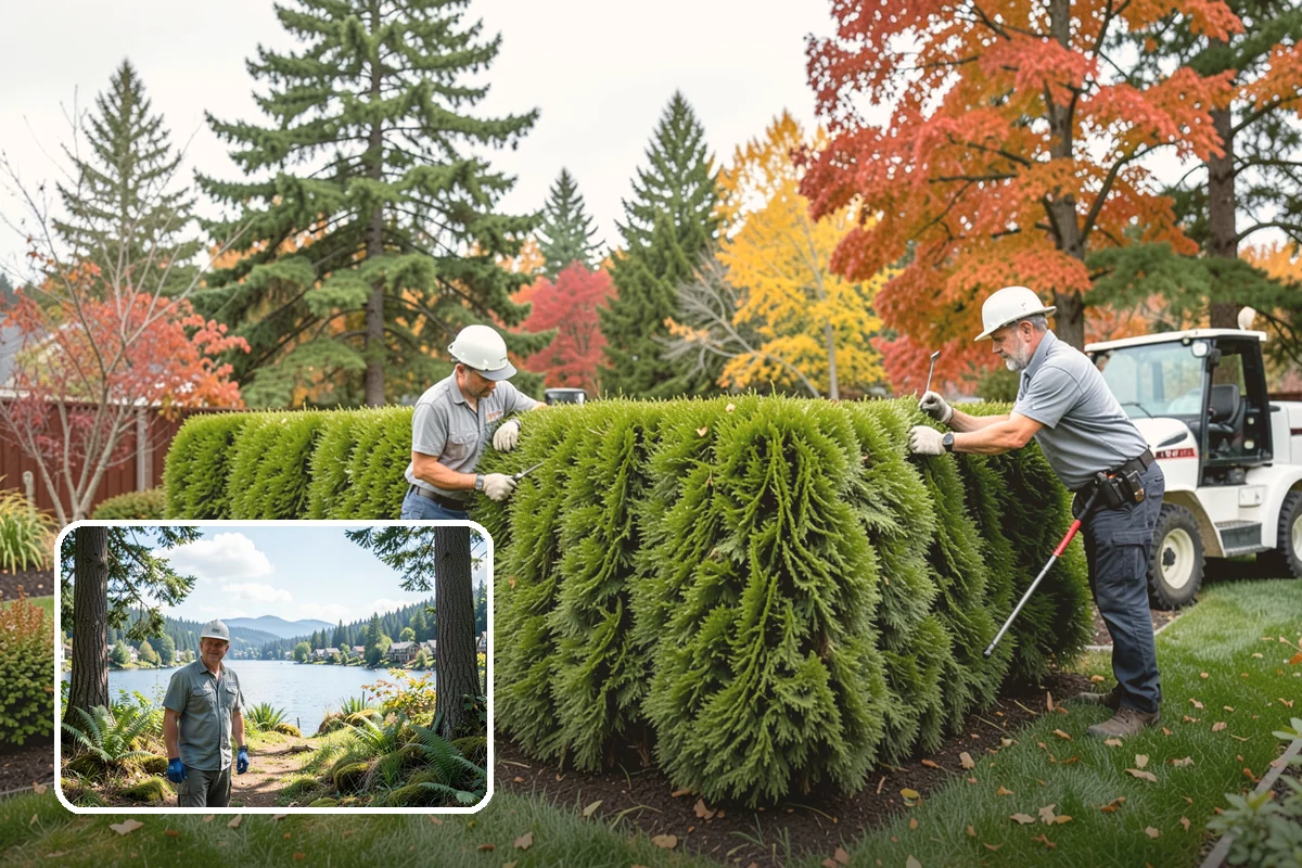 Landscape Renovation in Milton, King County, WA - Fresh, cohesive design that respects mature plantings