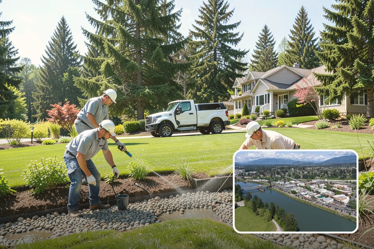 Landscape Renovation in Mount Vernon, Skagit County, WA - Fresh, cohesive design that respects mature plantings