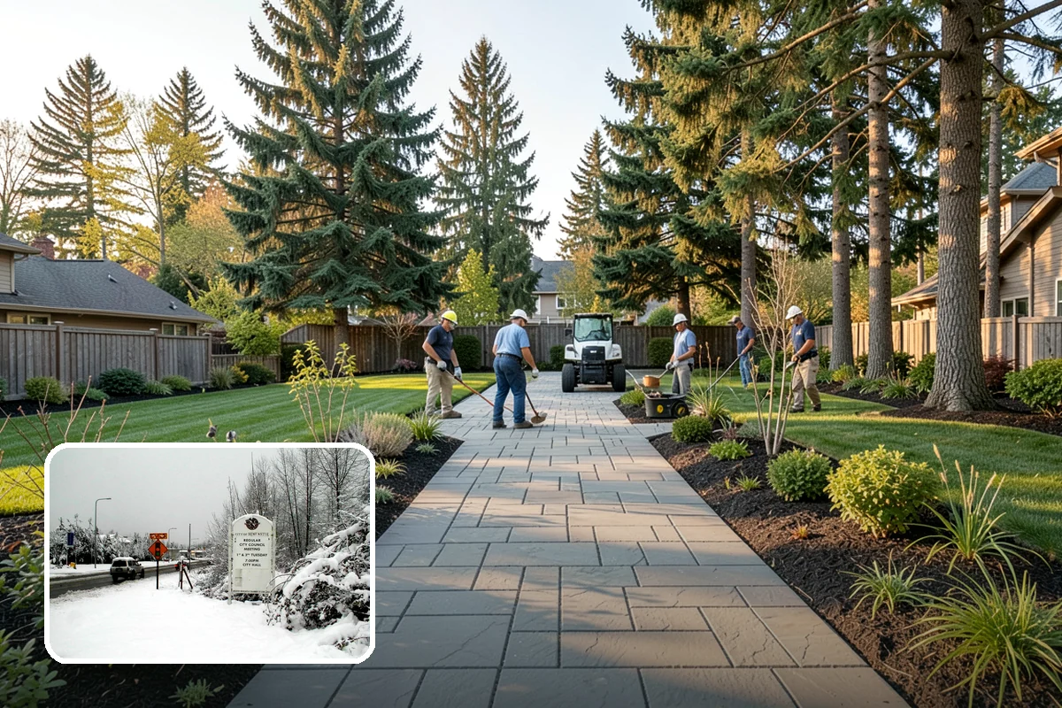 Landscape Renovation in Newcastle, King County, WA - Fresh, cohesive design that respects mature plantings