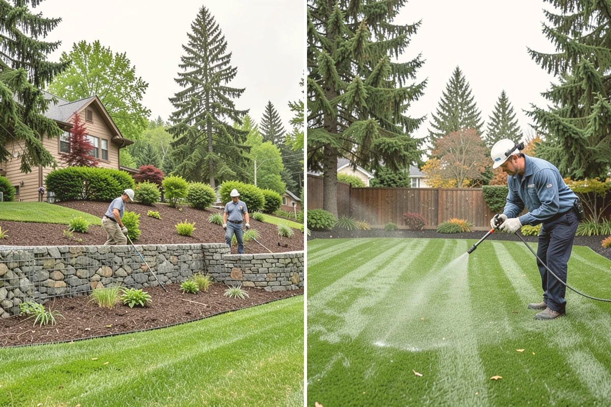 Landscape Renovation in Newcastle, King County, WA - Walk the property and assess existing plantings and grade