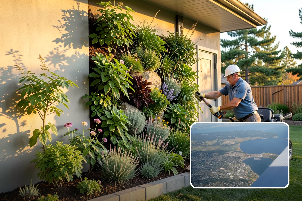 Landscape Renovation in Oak Harbor, Island County, WA - Fresh, cohesive design that respects mature plantings