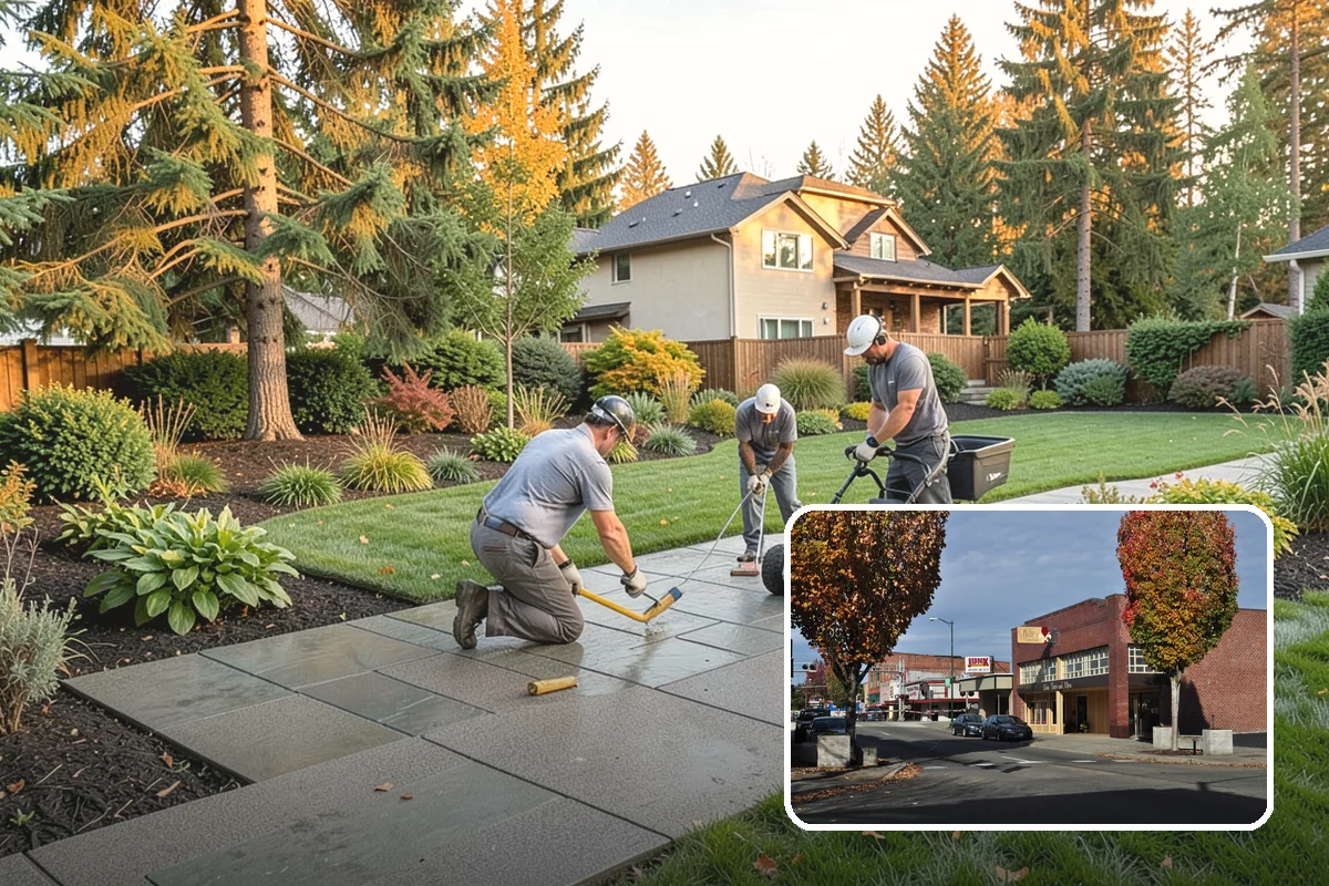 Landscape Renovation in Puyallup, Pierce County, WA - Fresh, cohesive design that respects mature plantings