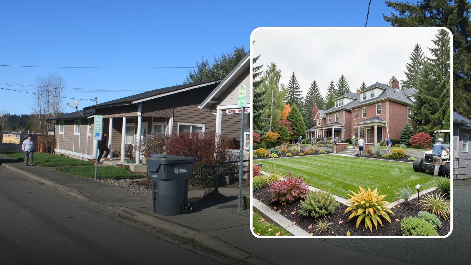 Landscape Renovation in South Prairie, Pierce County, WA - We reimagine and rebuild tired, overgrown yards into cohesive landscapes suited to the Pacific Northwest.