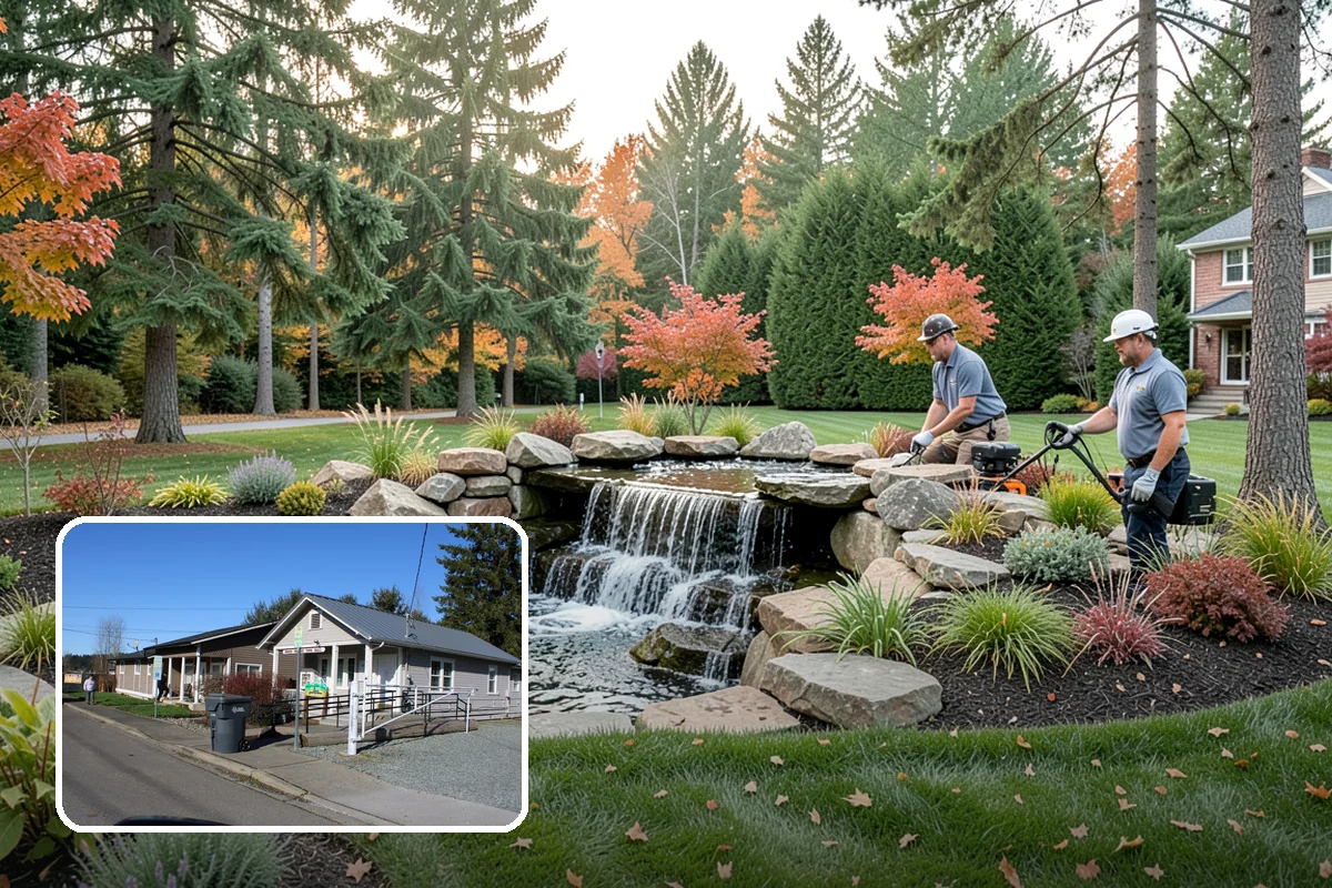 Landscape Renovation in South Prairie, Pierce County, WA - Fresh, cohesive design that respects mature plantings
