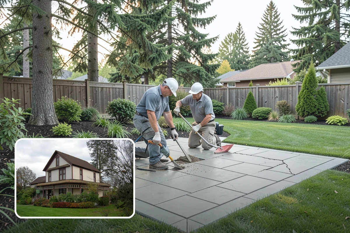 Landscape Renovation in Sumner, Pierce County, WA - Fresh, cohesive design that respects mature plantings