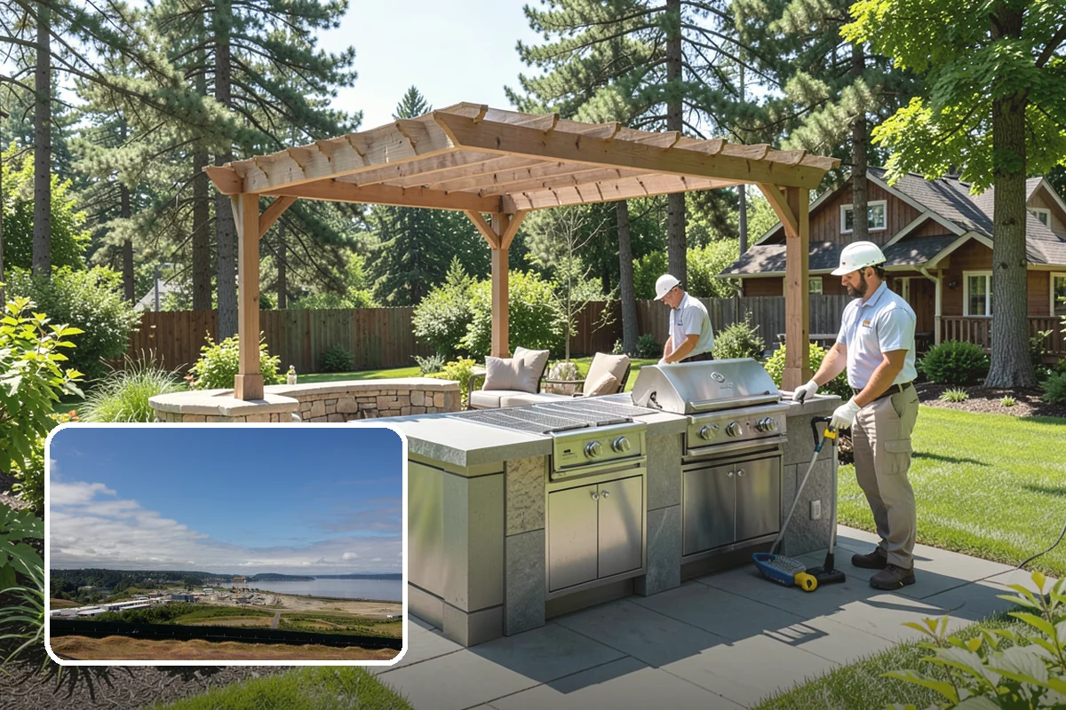 Landscape Renovation in University Place, Pierce County, WA - Fresh, cohesive design that respects mature plantings