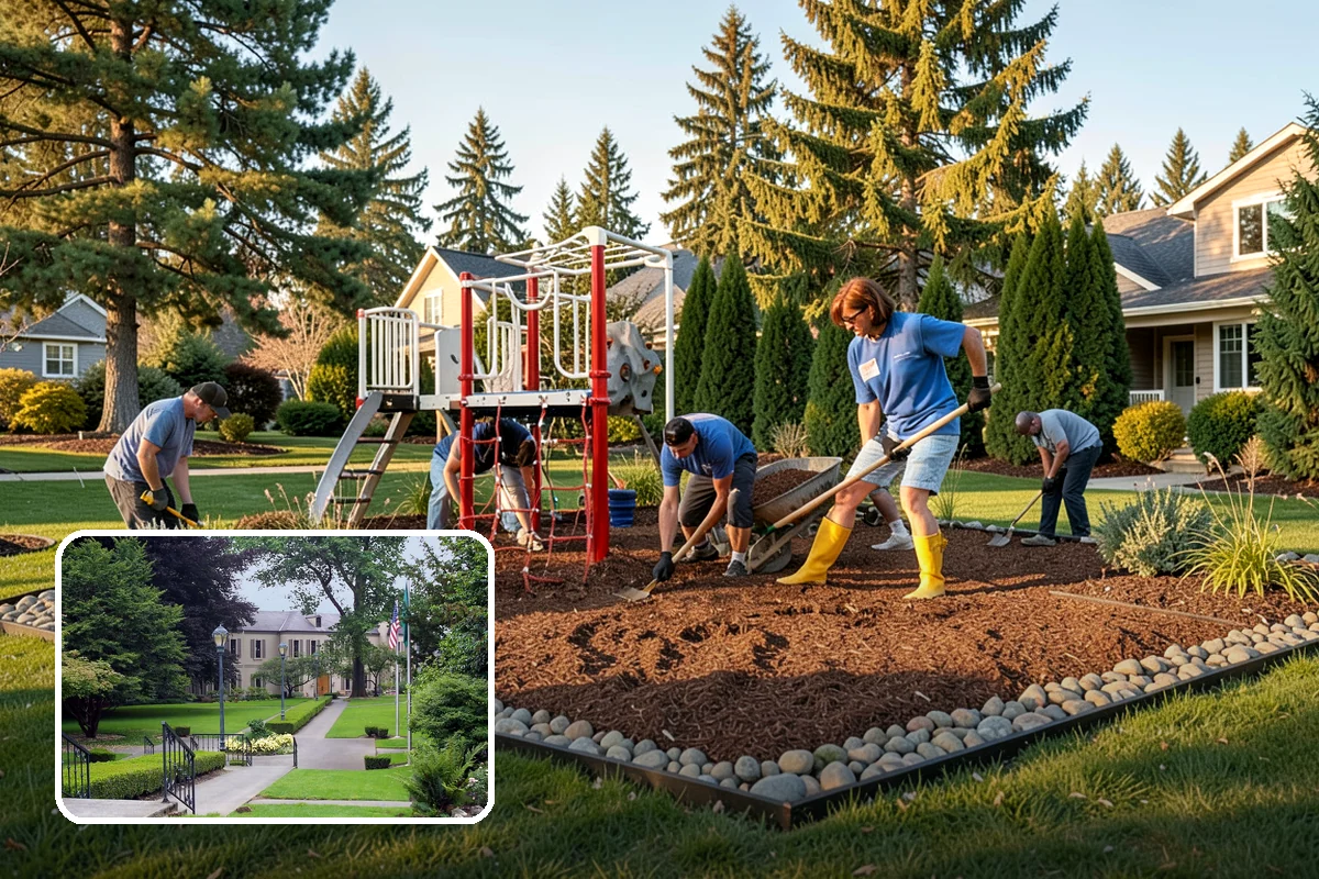 Landscape Renovation in Woodinville, King County, WA - Fresh, cohesive design that respects mature plantings