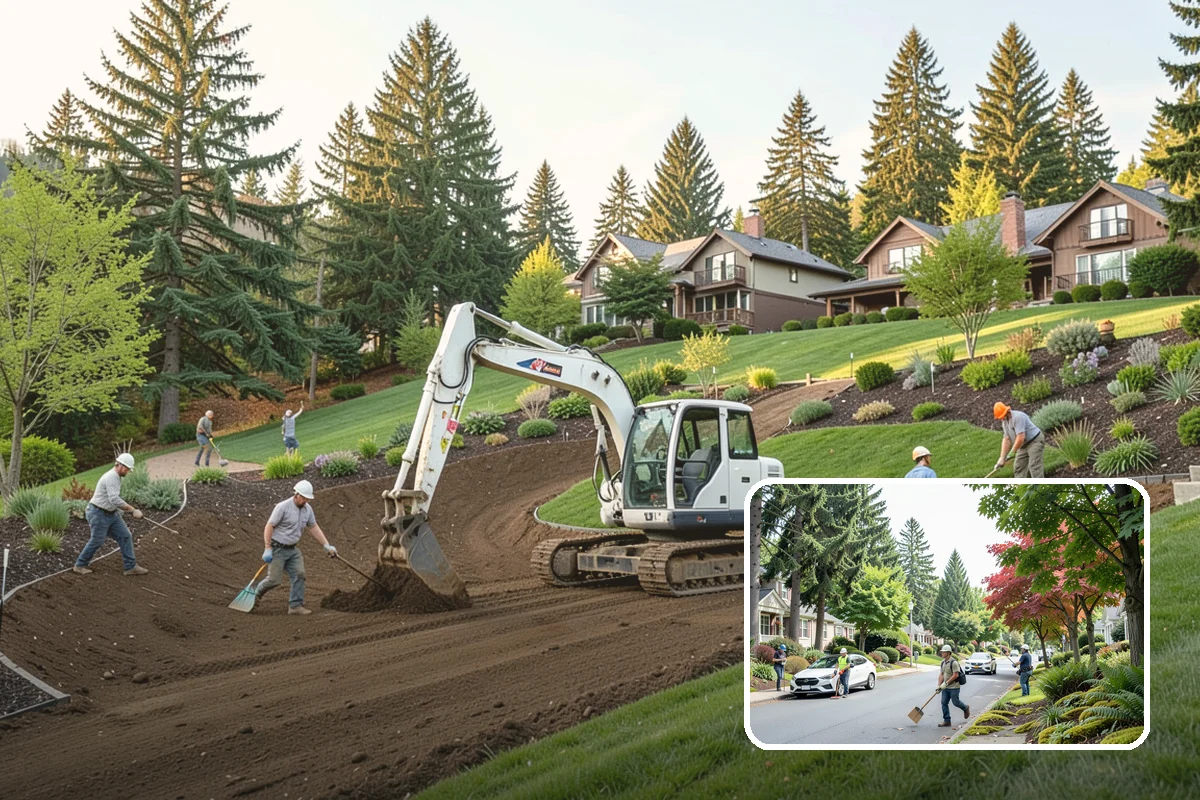 Large-Scale Landscape Construction in Beaux Arts Village, King County, WA - End-to-end project management