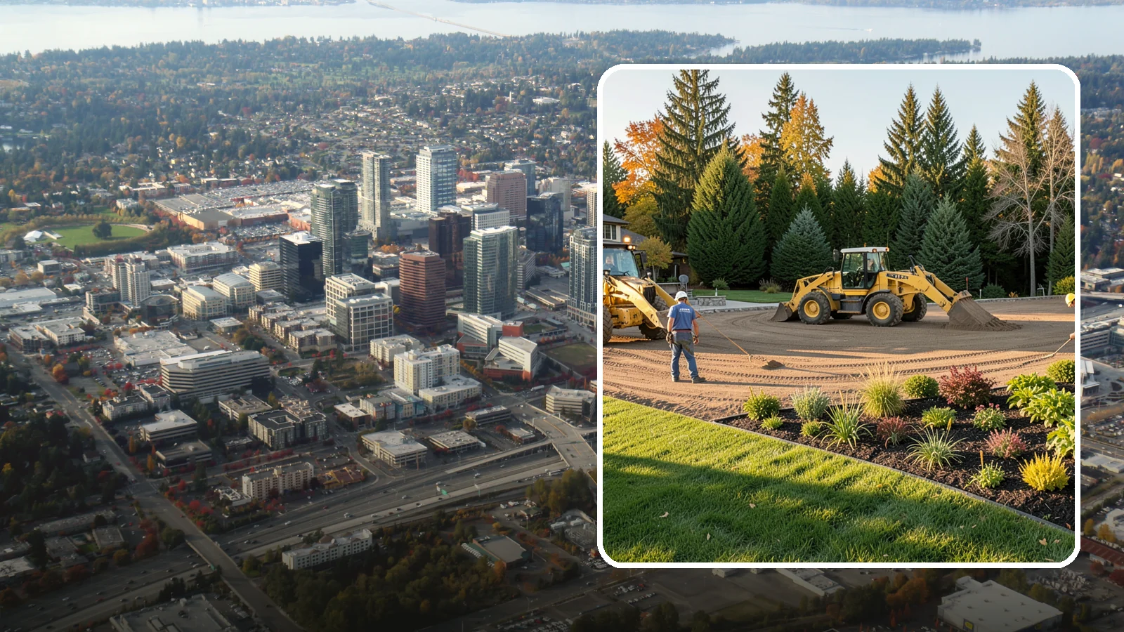 Large-Scale Landscape Construction in Bellevue, King County, WA - Full-scale landscape and site construction for commercial and large residential projects, managed end to end.