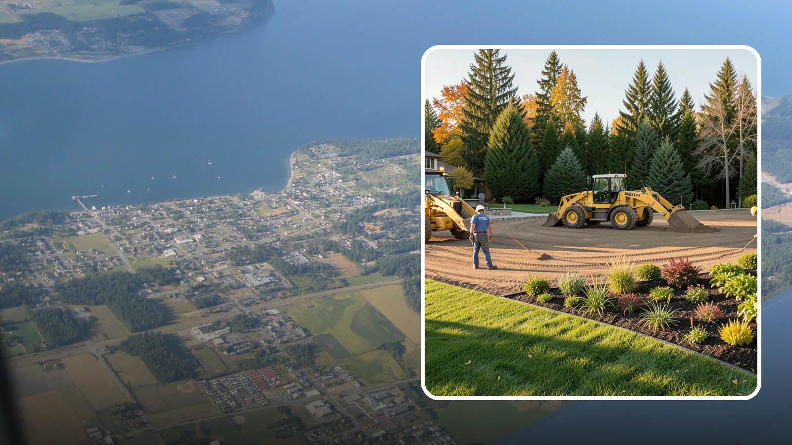Large-Scale Landscape Construction in Coupeville, Island County, WA - Full-scale landscape and site construction for commercial and large residential projects, managed end to end.