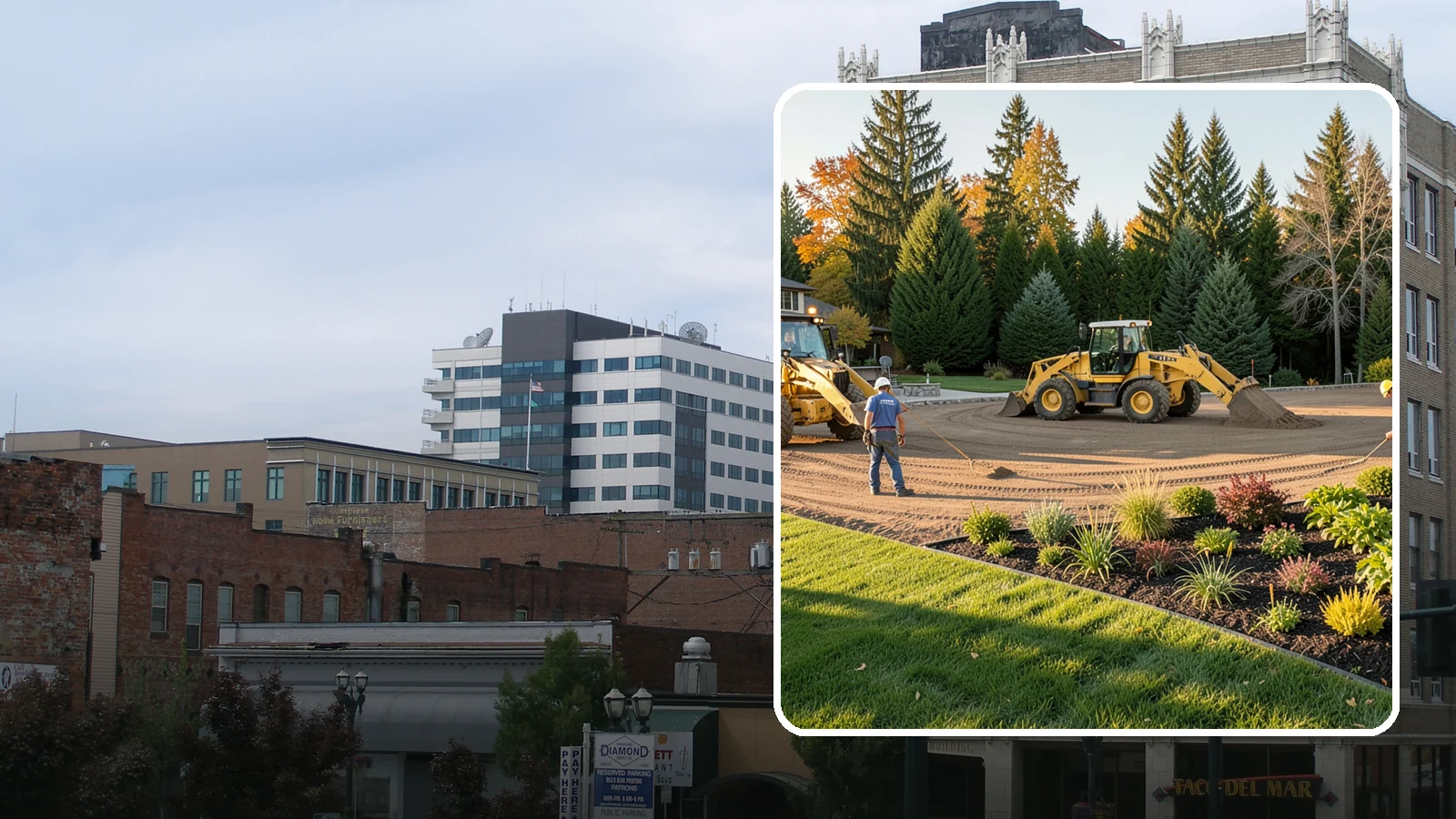 Large-Scale Landscape Construction in Everett, Snohomish County, WA - Full-scale landscape and site construction for commercial and large residential projects, managed end to end.