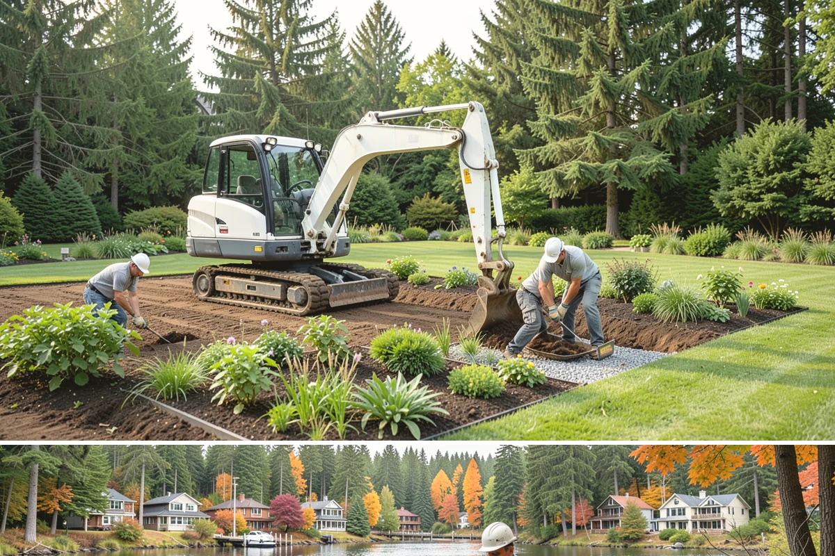 Large-Scale Landscape Construction in La Conner, Skagit County, WA - Best executed spring through fall