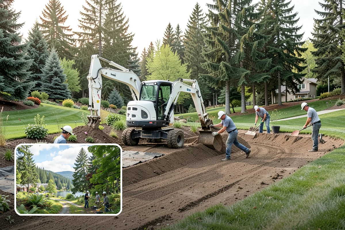 Large-Scale Landscape Construction in Lake Forest Park, King County, WA - End-to-end project management