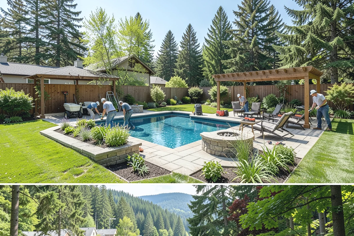 Large-Scale Landscape Construction in Lake Forest Park, King County, WA - Best executed spring through fall