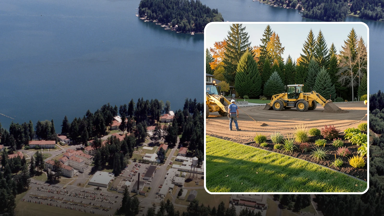 Large-Scale Landscape Construction in Lakewood, Pierce County, WA - Full-scale landscape and site construction for commercial and large residential projects, managed end to end.