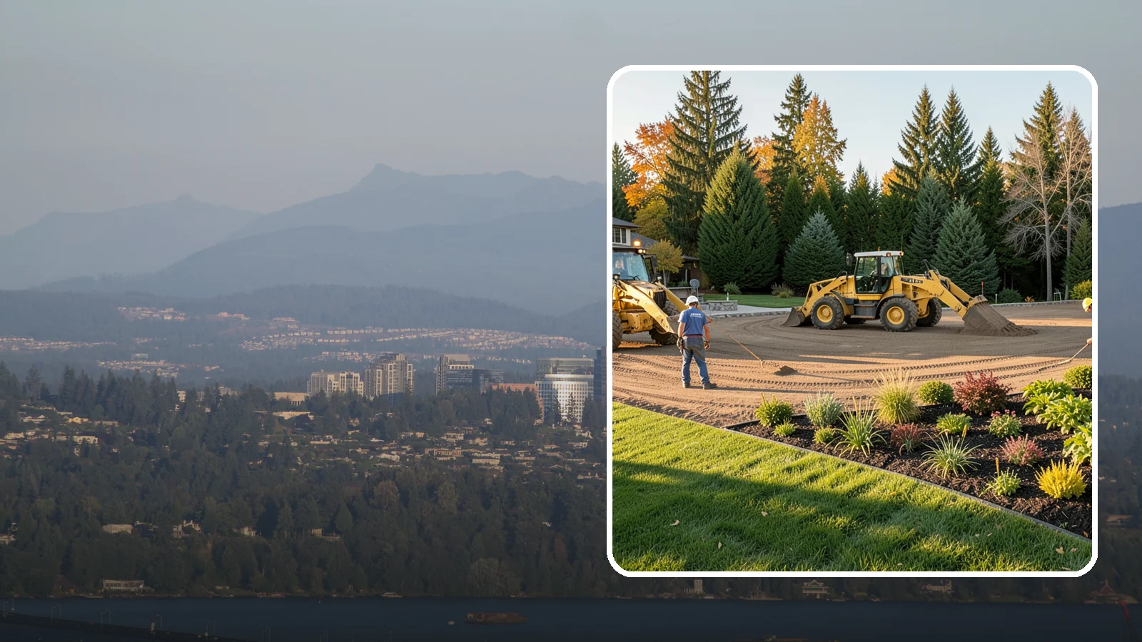 Large-Scale Landscape Construction in Medina, King County, WA - Full-scale landscape and site construction for commercial and large residential projects, managed end to end.