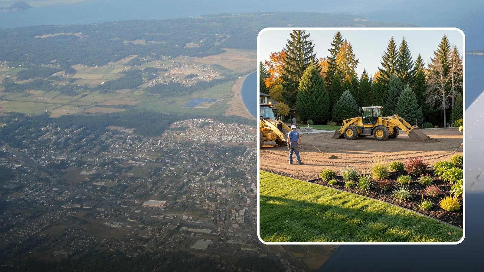 Large-Scale Landscape Construction in Oak Harbor, Island County, WA - Full-scale landscape and site construction for commercial and large residential projects, managed end to end.