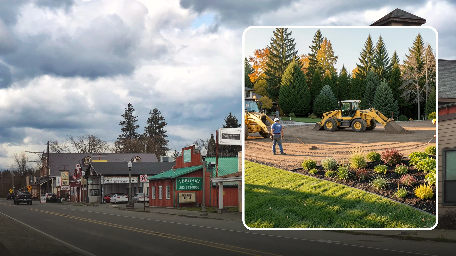 Large-Scale Landscape Construction in Roy, Pierce County, WA - Full-scale landscape and site construction for commercial and large residential projects, managed end to end.