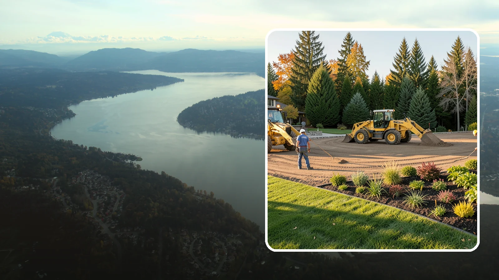 Large-Scale Landscape Construction in Sammamish, King County, WA - Full-scale landscape and site construction for commercial and large residential projects, managed end to end.