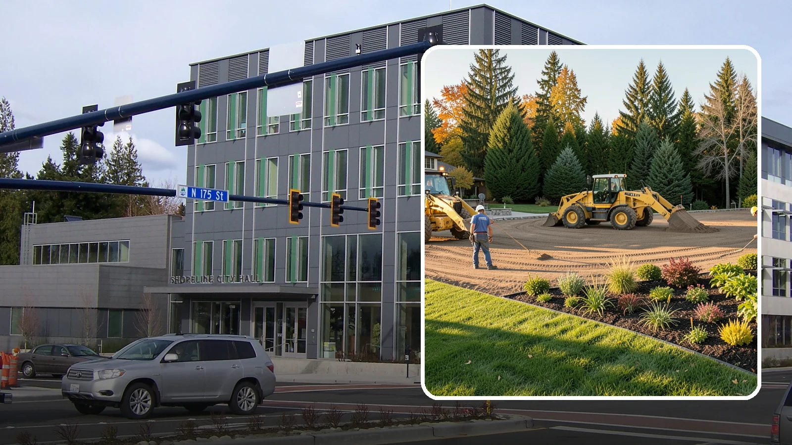 Large-Scale Landscape Construction in Shoreline, King County, WA - Full-scale landscape and site construction for commercial and large residential projects, managed end to end.