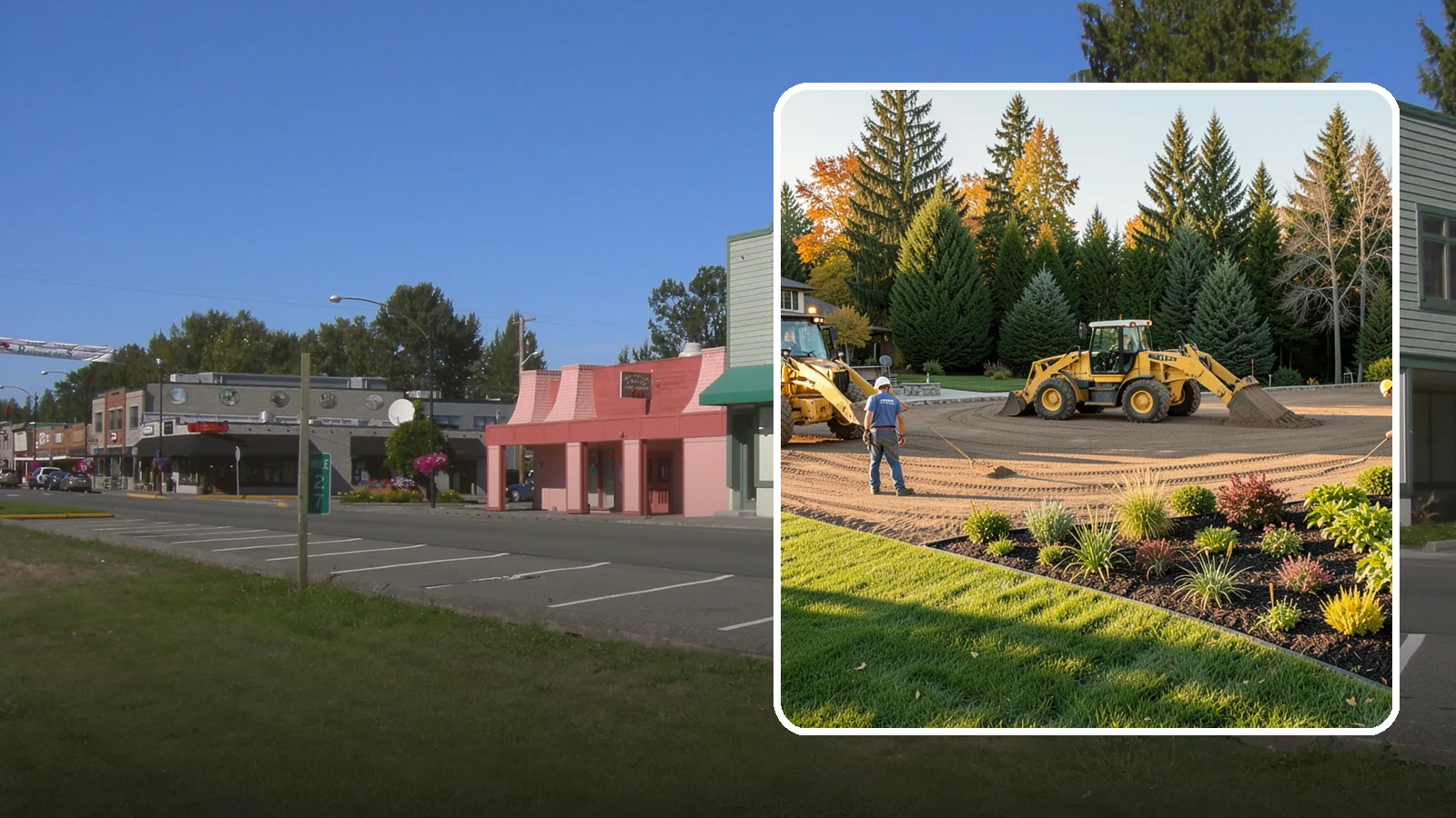 Large-Scale Landscape Construction in Snoqualmie, King County, WA - Full-scale landscape and site construction for commercial and large residential projects, managed end to end.