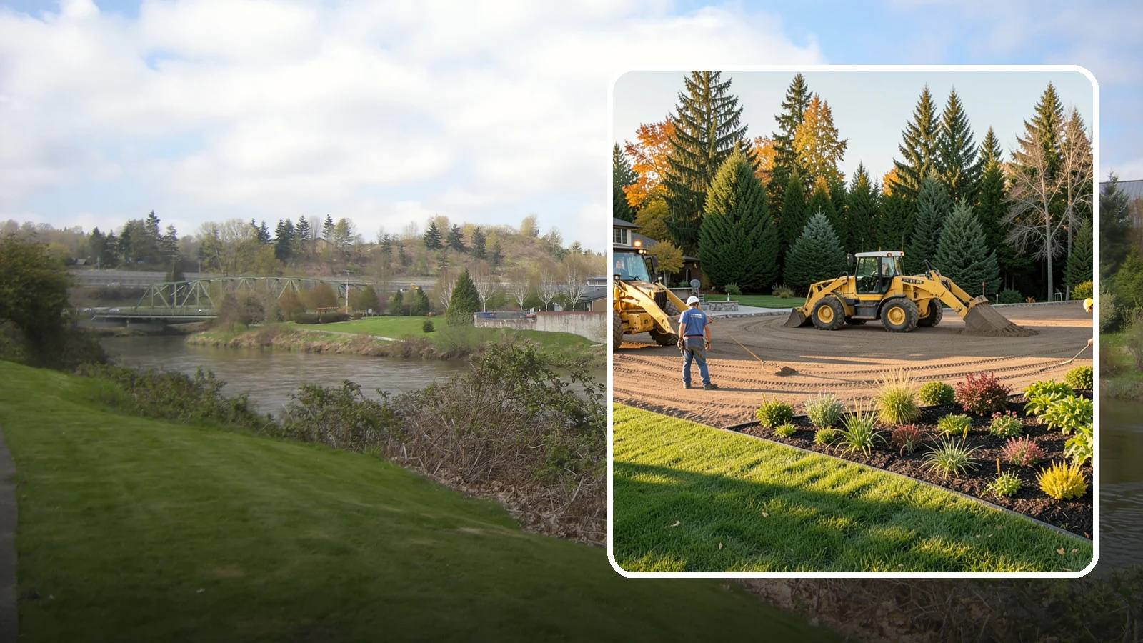 Large-Scale Landscape Construction in Tukwila, King County, WA - Full-scale landscape and site construction for commercial and large residential projects, managed end to end.