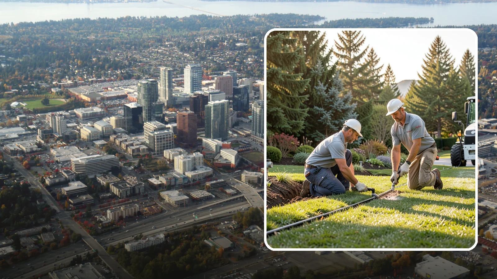 Lateral Line Repair in Bellevue, King County, WA - We repair broken lateral lines between valves and sprinkler heads that cause low head pressure, geysers, or soggy turf during a...