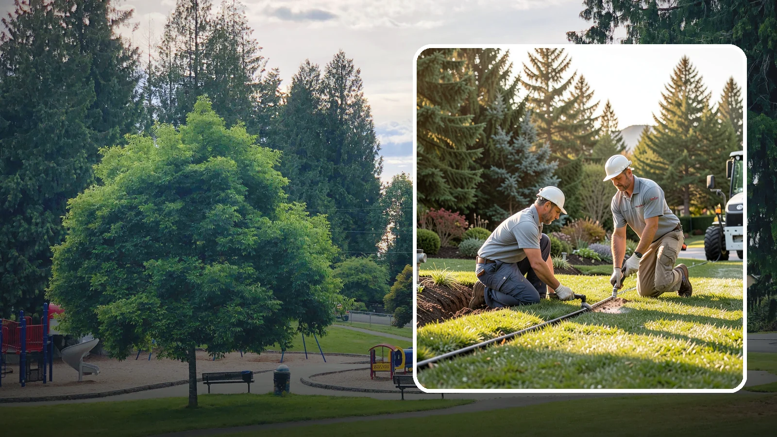Lateral Line Repair in Bonney Lake, Pierce County, WA - We repair broken lateral lines between valves and sprinkler heads that cause low head pressure, geysers, or soggy turf during a...