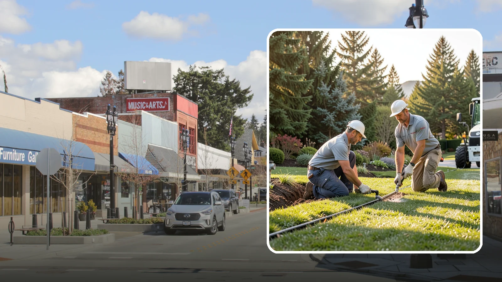 Lateral Line Repair in Bothell, King County, WA - We repair broken lateral lines between valves and sprinkler heads that cause low head pressure, geysers, or soggy turf during a...