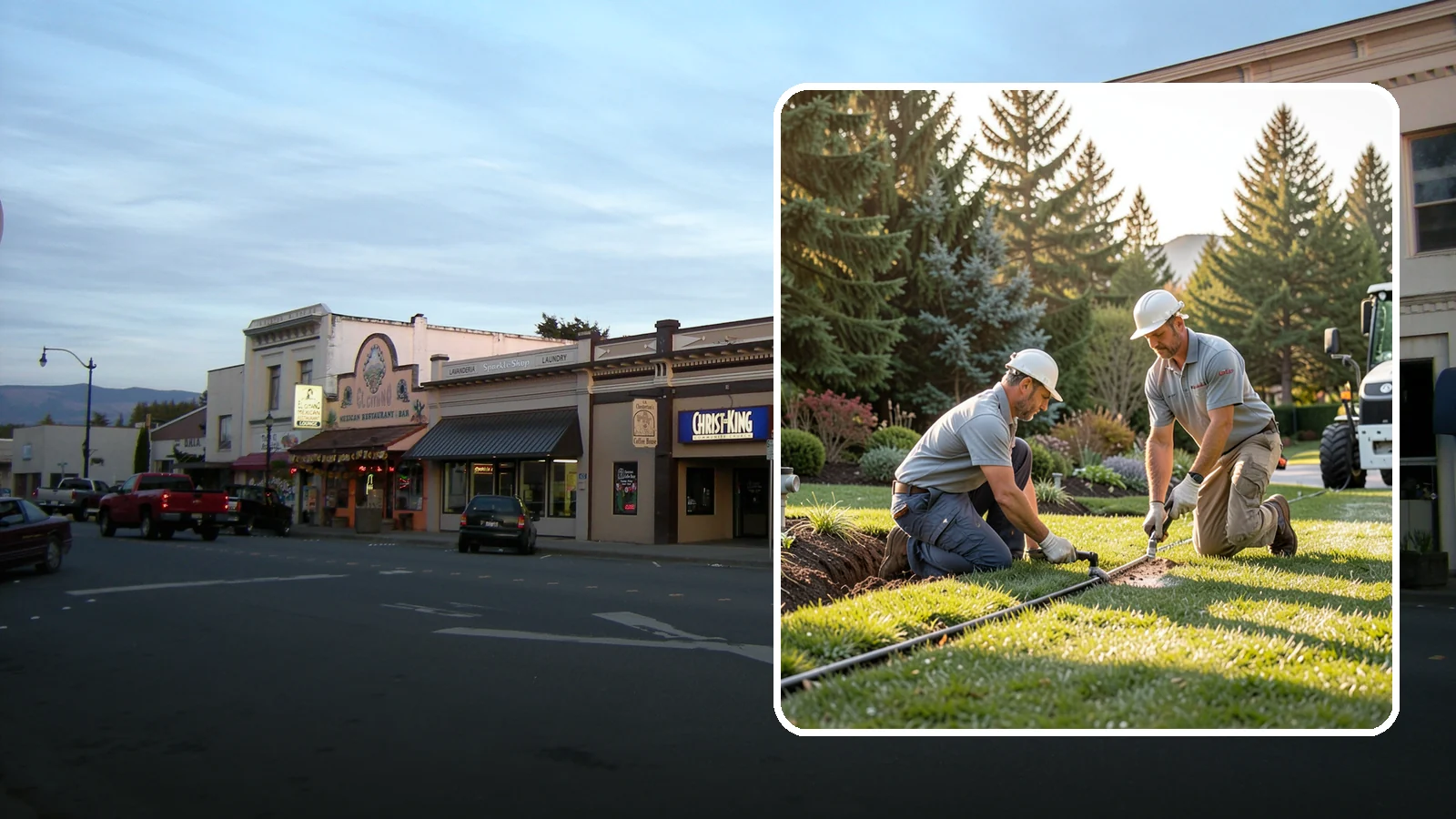 Lateral Line Repair in Burlington, Skagit County, WA - We repair broken lateral lines between valves and sprinkler heads that cause low head pressure, geysers, or soggy turf during a...