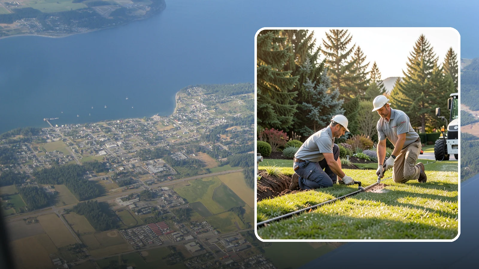 Lateral Line Repair in Coupeville, Island County, WA - We repair broken lateral lines between valves and sprinkler heads that cause low head pressure, geysers, or soggy turf during a...