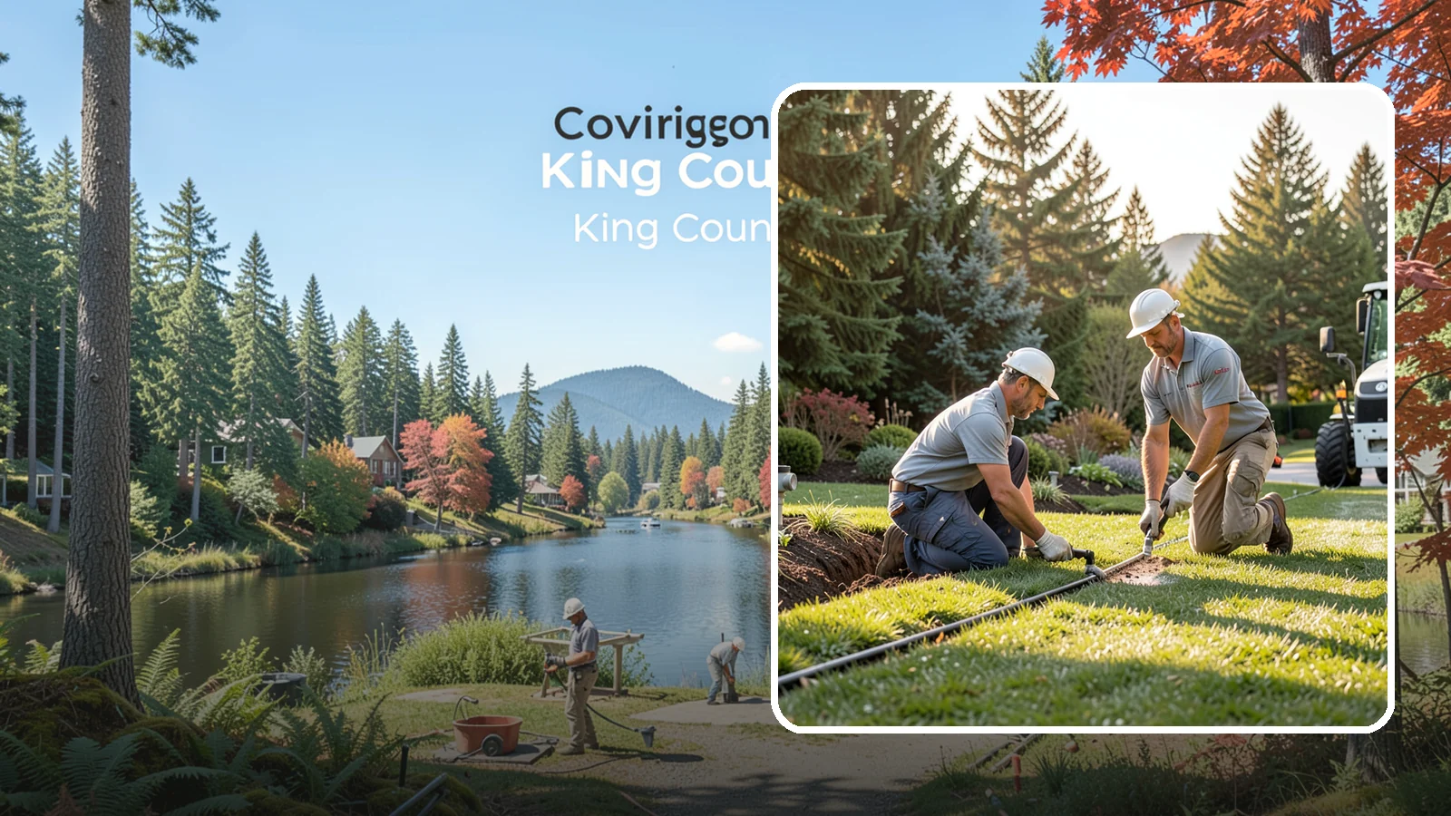 Lateral Line Repair in Covington, King County, WA - We repair broken lateral lines between valves and sprinkler heads that cause low head pressure, geysers, or soggy turf during a...