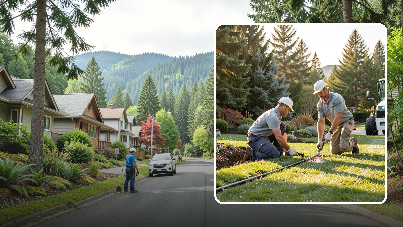 Lateral Line Repair in Darrington, Snohomish County, WA - We repair broken lateral lines between valves and sprinkler heads that cause low head pressure, geysers, or soggy turf during a...