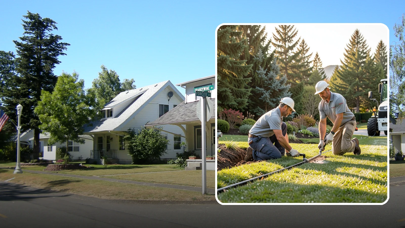 Lateral Line Repair in DuPont, Pierce County, WA - We repair broken lateral lines between valves and sprinkler heads that cause low head pressure, geysers, or soggy turf during a...