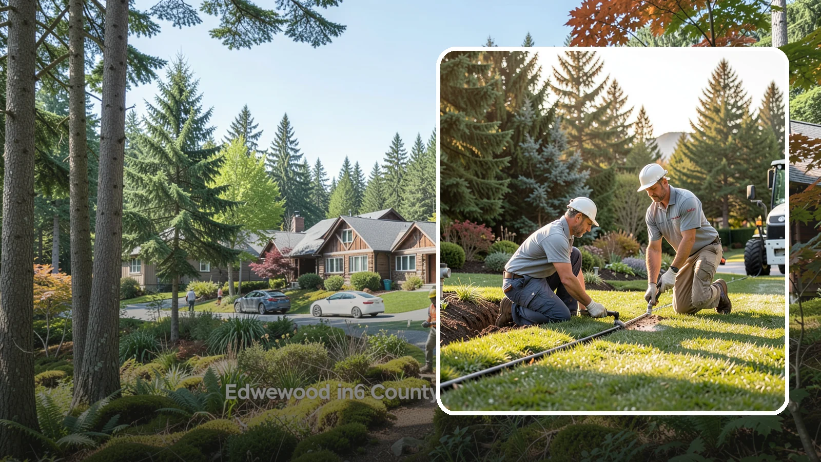 Lateral Line Repair in Edgewood, Pierce County, WA - We repair broken lateral lines between valves and sprinkler heads that cause low head pressure, geysers, or soggy turf during a...