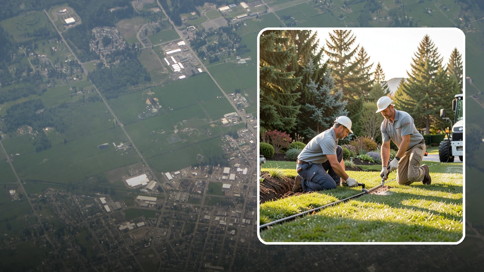 Lateral Line Repair in Enumclaw, King County, WA - We repair broken lateral lines between valves and sprinkler heads that cause low head pressure, geysers, or soggy turf during a...
