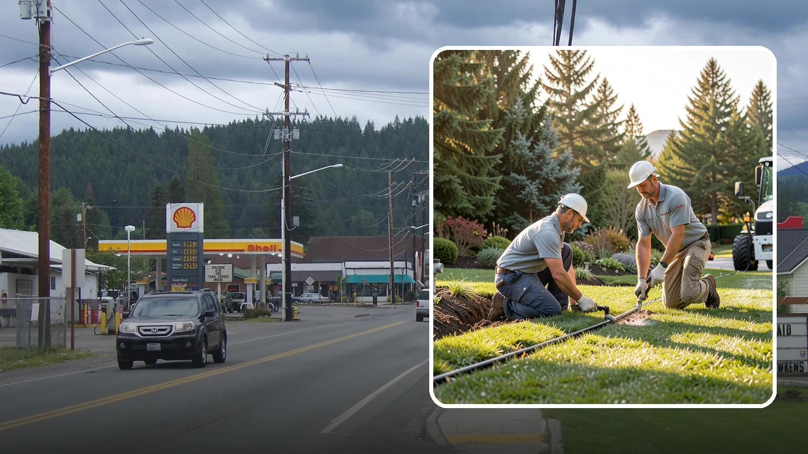 Lateral Line Repair in Granite Falls, Snohomish County, WA - We repair broken lateral lines between valves and sprinkler heads that cause low head pressure, geysers, or soggy turf during a...