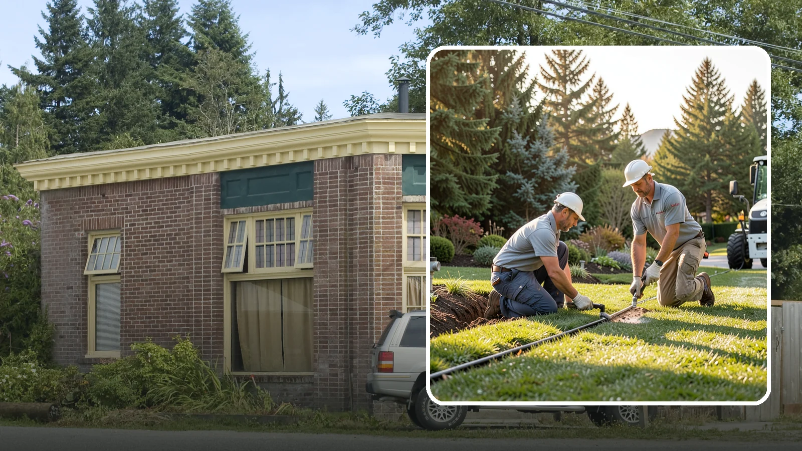 Lateral Line Repair in Hamilton, Skagit County, WA - We repair broken lateral lines between valves and sprinkler heads that cause low head pressure, geysers, or soggy turf during a...